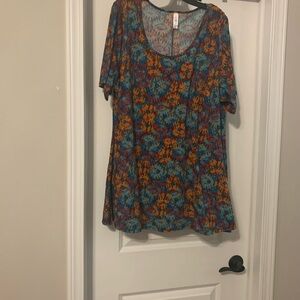 LuLaRoe Colorful Floral Tunic Top